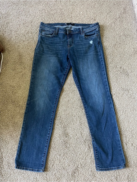 Kut from the Kloth Denim - Kut from the Kloth Catherine Boyfriend Jeans - Dark Blue Denim Size 14